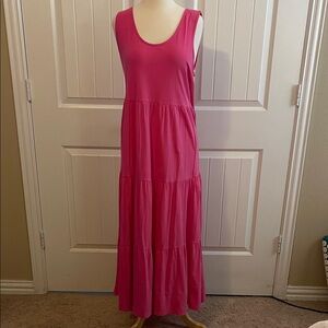 J. Crew Vibrant Pink Maxi Dress